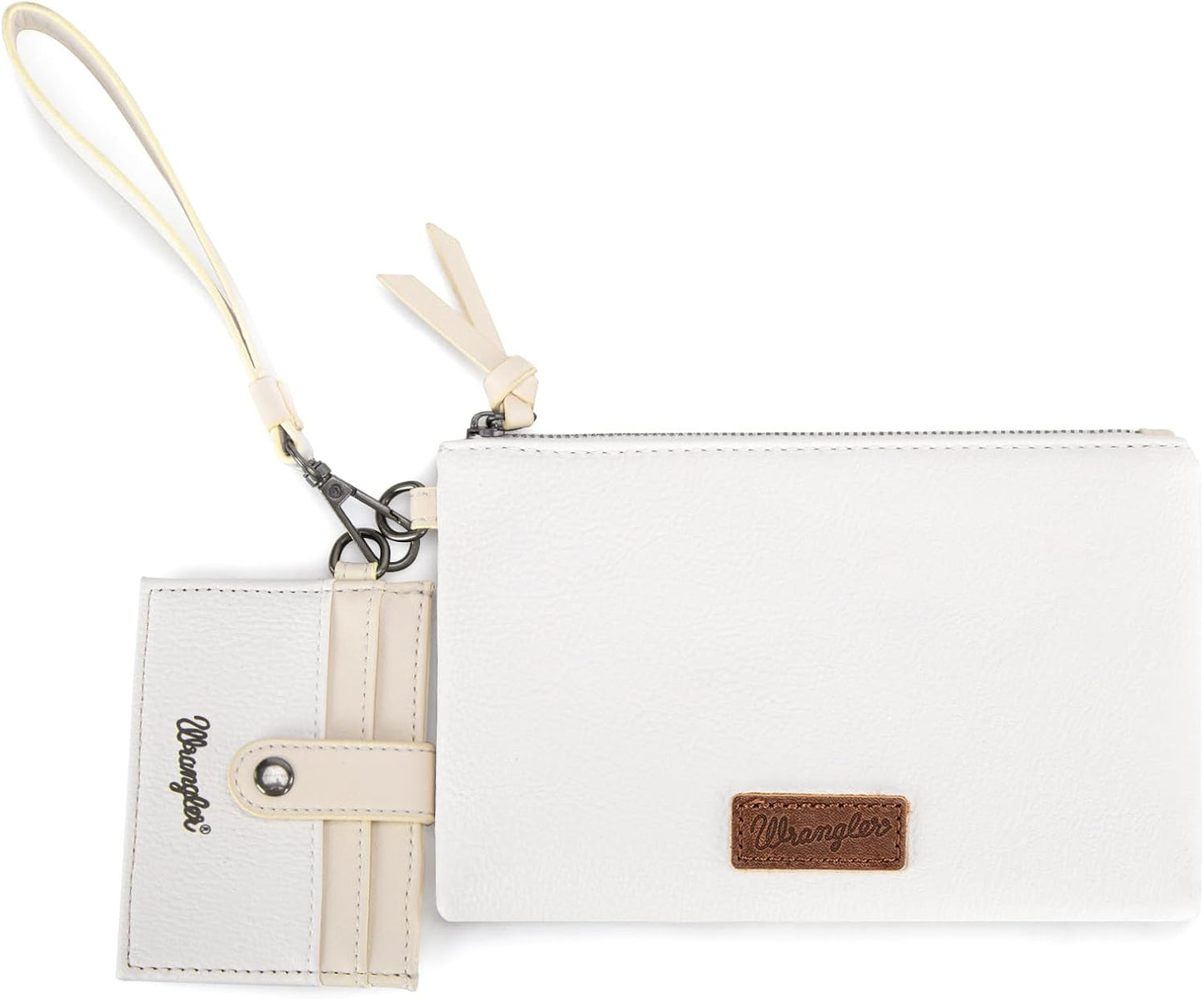 HOTMontana West x Wrangler Keychain Wristlet Wallets for Women Detachable Dual Pouch Wristlet Portable Card Holder for Women