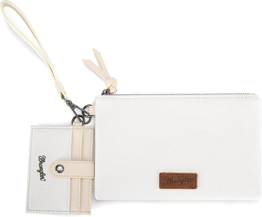 HOTMontana West x Wrangler Keychain Wristlet Wallets for Women Detachable Dual Pouch Wristlet Portable Card Holder for Women