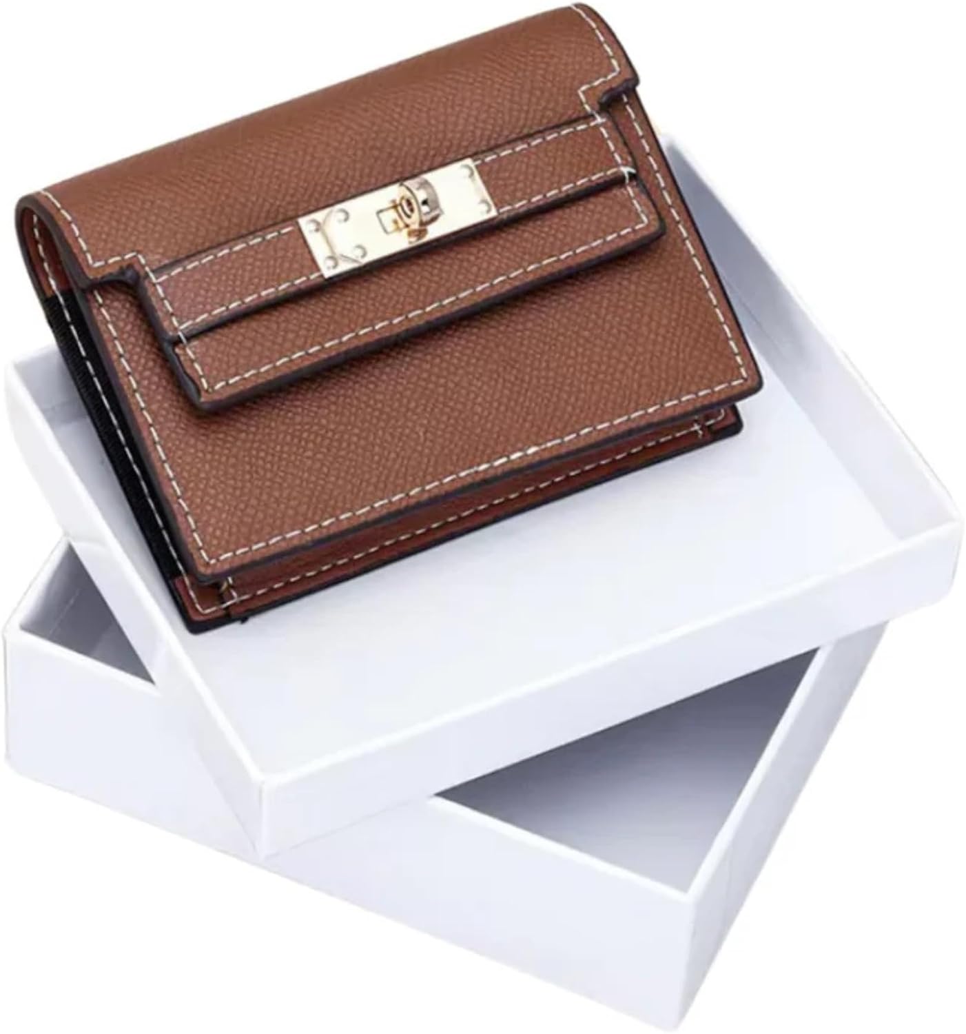 HOTSea Marie Designs Women’s Kelly Accordion Card Holder Genuine Leather Card Case and Wallet for Everyday Organization, Travel Friendly, Minimalist Fashion Style and Gift for Women - Gray