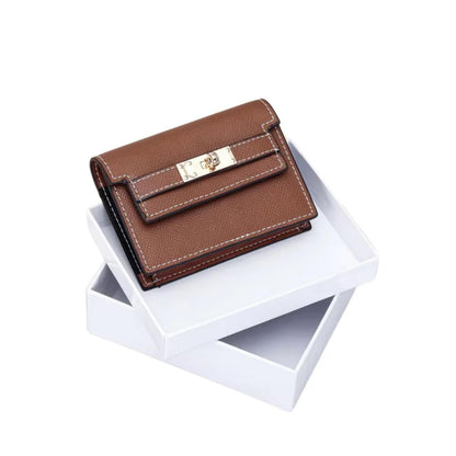 HOTSea Marie Designs Women’s Kelly Accordion Card Holder Genuine Leather Card Case and Wallet for Everyday Organization, Travel Friendly, Minimalist Fashion Style and Gift for Women - Gray