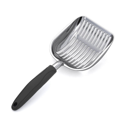 HOTWePet Cat Litter Scoop, Aluminum Alloy Sifter, Kitty Metal Scooper, Deep Shovel, Long Handle, Poop Sifting, Kitten Pooper Lifter, Durable, Heavy Duty, for Litter Box