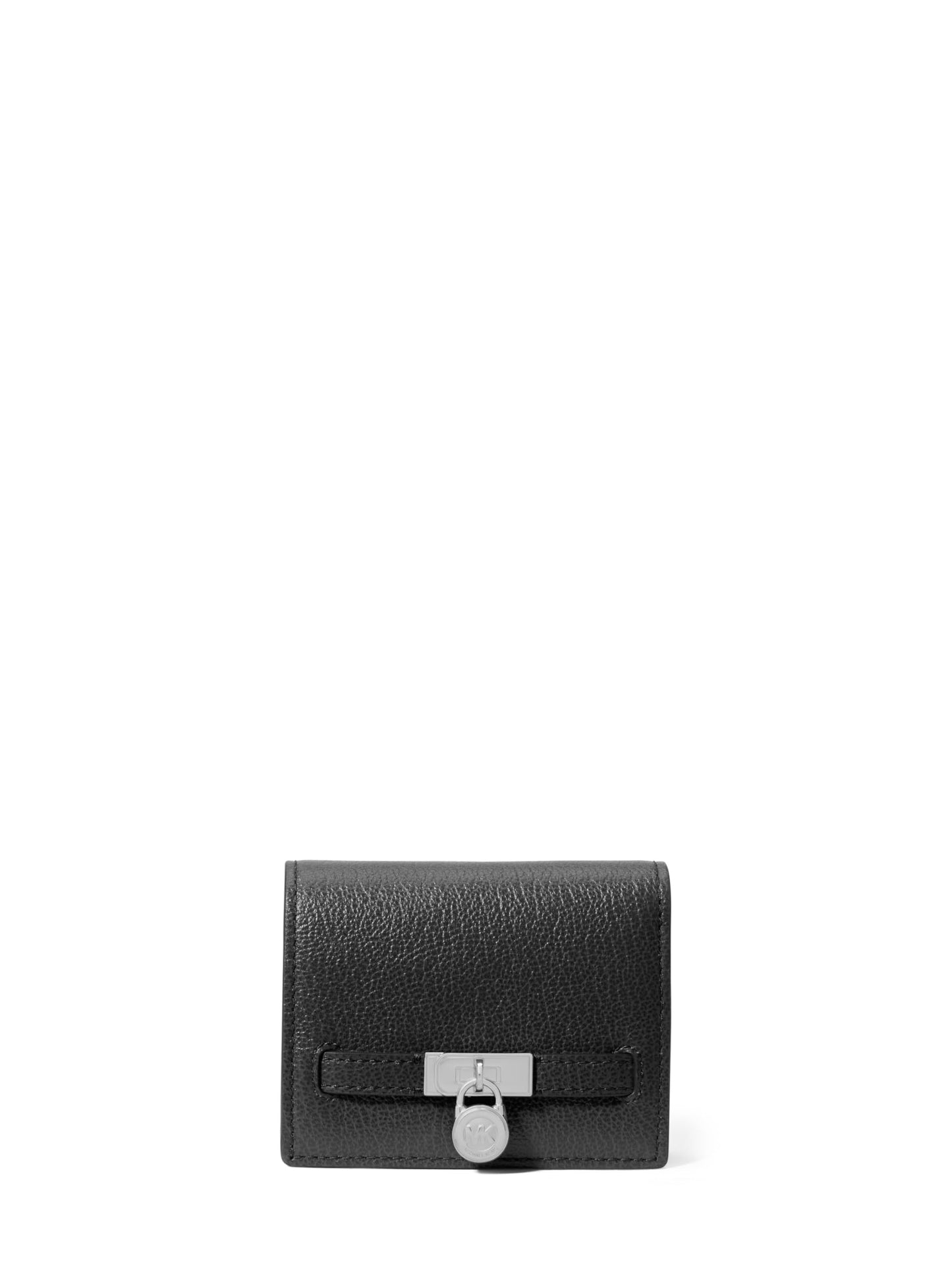 HOTMichael Kors Hamilton Small Compact Wallet, Gold-Tone Hardware/MK Signature Coated Twill/Brown/Black