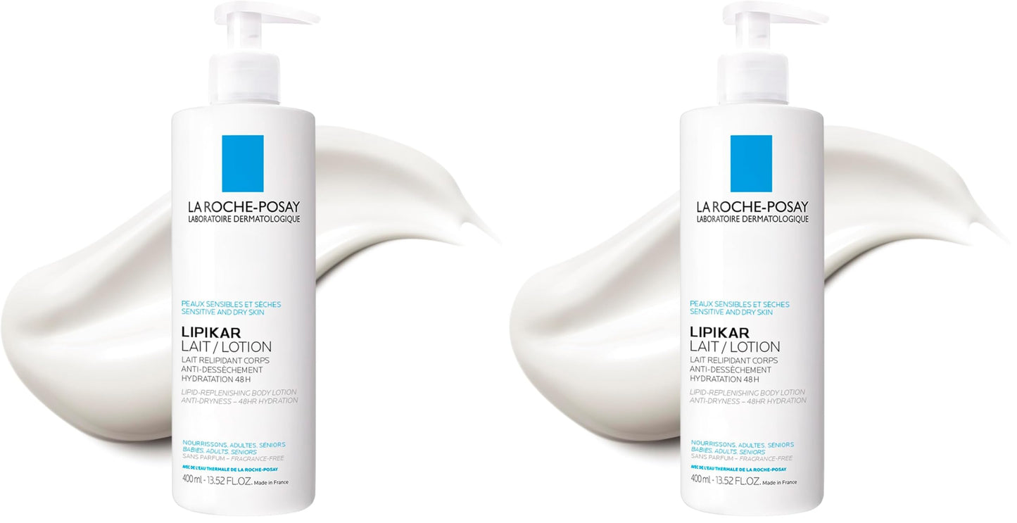 HOTLa Roche-Posay Lipikar Moisturizing Body Lotion for Dry Skin, 13.5oz | Fragrance free daily body moisturizer cream with shea butter for sensitive skin. Repairs dry, sensitive skin.