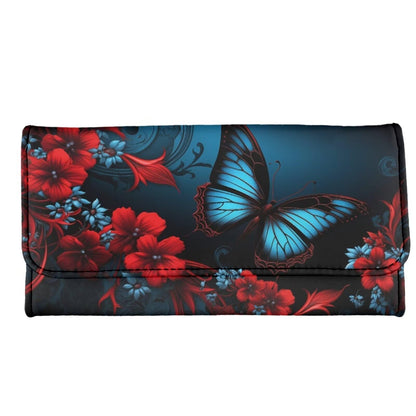 HOTHowilath Womens Hibiscus Flower Wallet Clutch Organizer With Change Pocket, Credit Card Clutch Long Purse for Women - Hot Pink