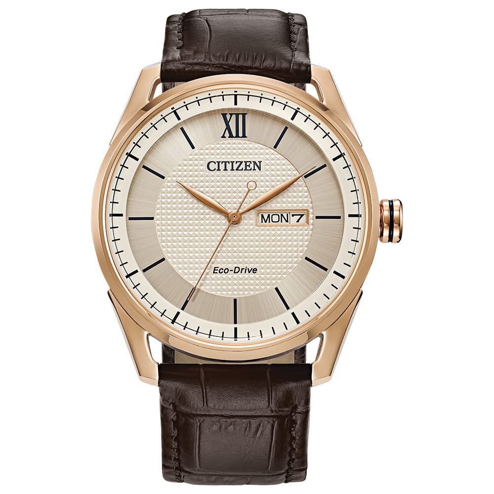 HOTCitizen Men's Classic Eco-Drive Watch with 3-Hand Day and Date