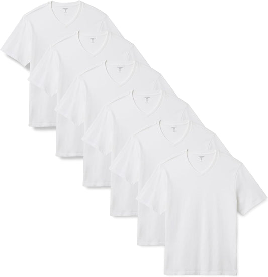 HOTAmazon Essentials Men's Regular-Fit Short-Sleeve T-Shirt, Pack of 6