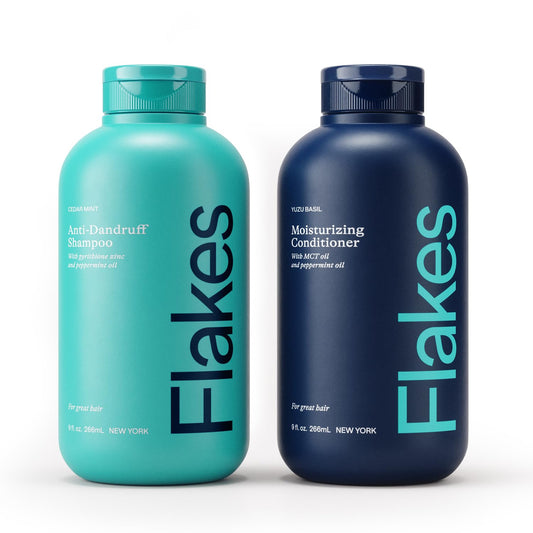 HOTFlakes Anti Dandruff Shampoo and Conditioner Set | Dry, Flaky, & Itchy Scalp Shampoo | Sulfate & Paraben Free for Healthy Hair | Hydrating Shampoo and Moisturizing Conditioner for Scalp Care | 9 fl oz