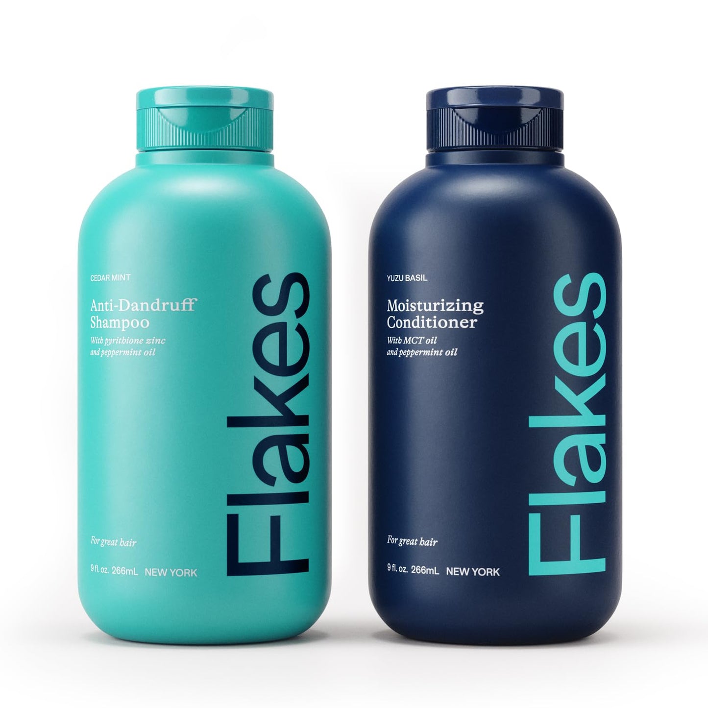 HOTFlakes Anti Dandruff Shampoo and Conditioner Set | Dry, Flaky, & Itchy Scalp Shampoo | Sulfate & Paraben Free for Healthy Hair | Hydrating Shampoo and Moisturizing Conditioner for Scalp Care | 9 fl oz