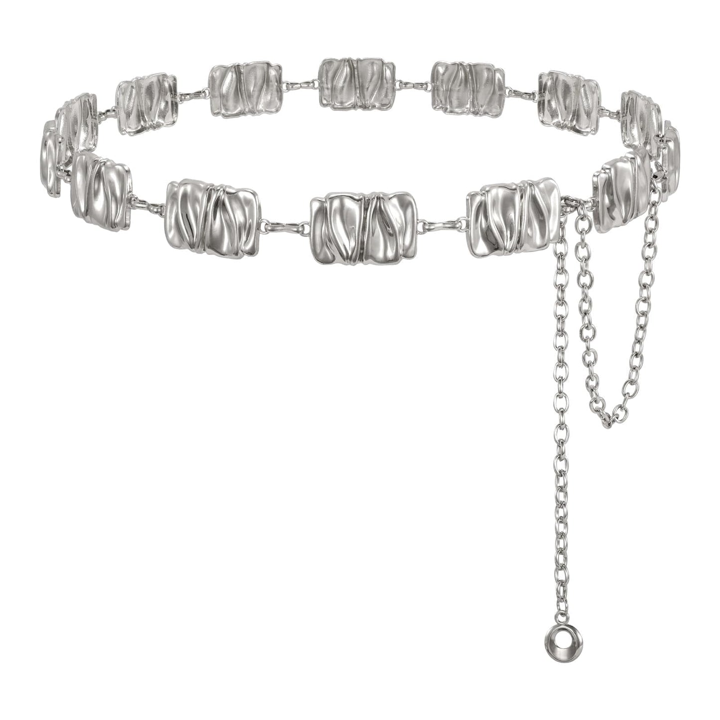HOTWHIPPY Metal Waist Chain Belt Women Adjustable Body Link Belts Ladies Fashion Chain for Jeans Dress