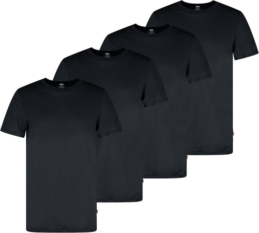 HOTLevi's Men's 4-Pack Basic Crew Neck T-Shirt, Soft Cotton, Tag-Free, Breathable Comfort