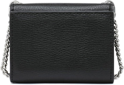 HOTKARL LAGERFELD Paris Women's Wallet Crossbody On A Chain, Black Multi
