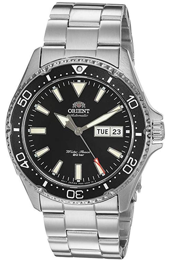 HOTOrient Men's Kamasu Stainless Steel Automatic Diving Watch with Sapphire Crystal