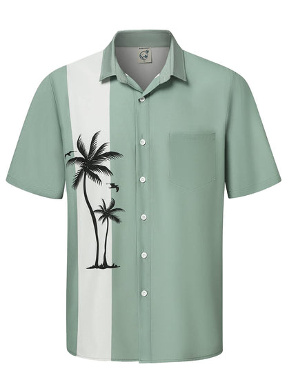 HOTHardaddy Men's Hawaiian Shirt Short Sleeves Coconut Printed Button Down Summer Beach Casual Shirts
