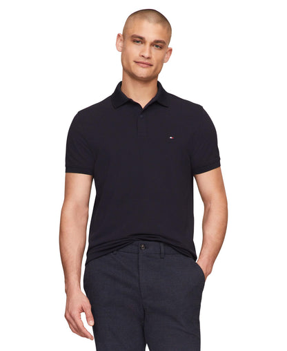 HOTTommy Hilfiger Men's Short Sleeve Polo Shirts in Classic Fit with Stretch and Organic Pique Cotton