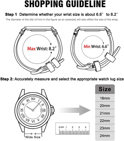 HOTRitche Christmas Gift Quick Release Leather Watch Bands Genuine Watch Straps for Men Women Top Grain Leather Watch Strap, White Elephant Gifts, Stocking Stuffers for Men, Father's Day gifts