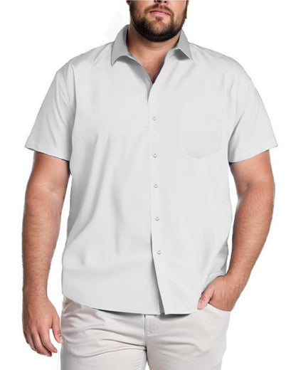 HOTCOOFANDY Big & Tall Shirts for Men Short Sleeve Button Down Casual Dress Shirts