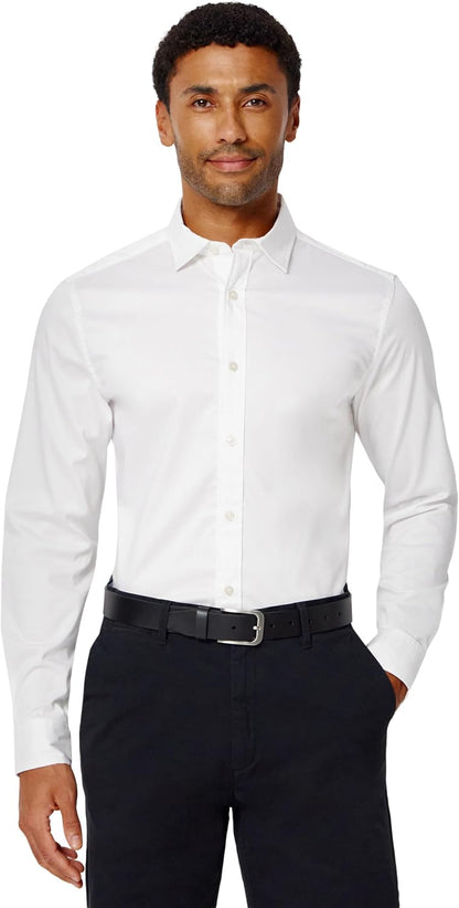 HOTAmazon Essentials Men's Slim Fit Stretch Wrinkle Free Spread Collar Dress Shirt