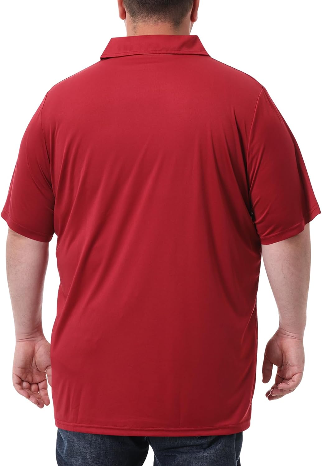 HOTIdtswch Men's Big and Tall Polo Shirts UPF 50+ Casual Work Quick Dry Short Sleeve Collared Golf Shirt（XL-8XL）