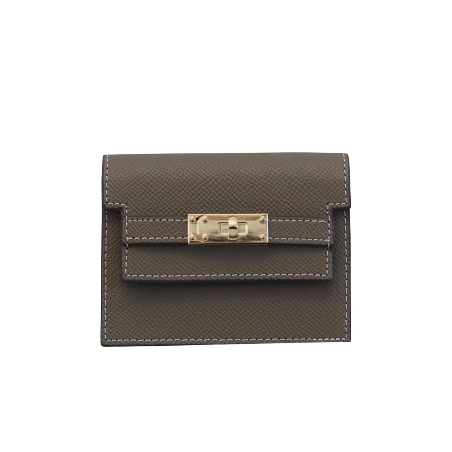 HOTSea Marie Designs Women’s Kelly Accordion Card Holder Genuine Leather Card Case and Wallet for Everyday Organization, Travel Friendly, Minimalist Fashion Style and Gift for Women - Gray