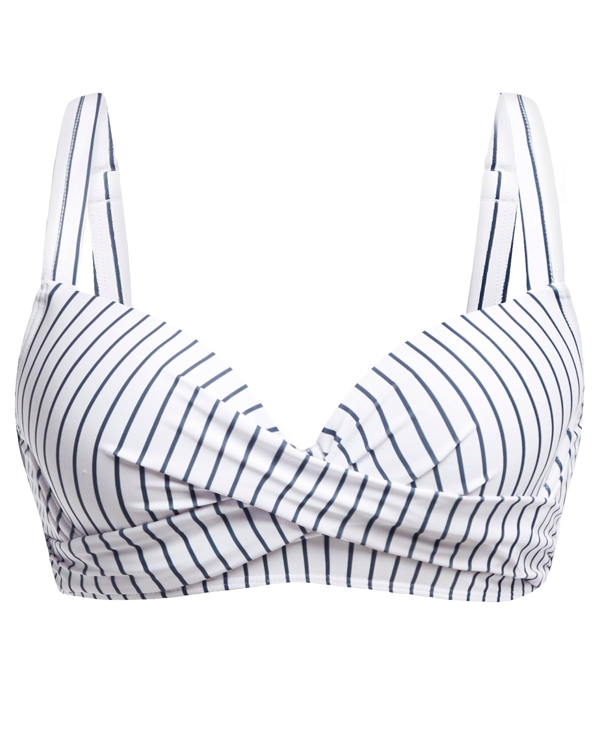 HOTWomen Underwire Bikini Top - Bra Padded Push Up Swimsuit Top | Twist Front Design, Wide Adjustable Straps,Unremovable Cups for Fixed Lift,Full Lining,3-gear Adjustable Hook Closure