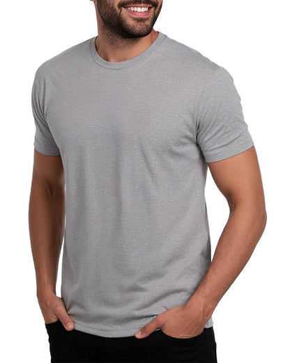 HOTMens T Shirts Soft Cotton Crew Neck Athletic Fit Casual Tees S-4XL | Soft cotton blend casual tee shirts with 4-way stretch - tag-free athletic fit for gym, work & casual wear. A go-to gift.