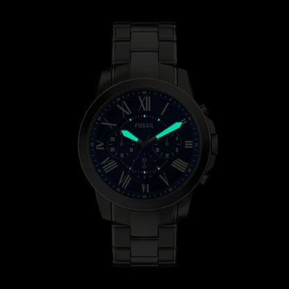HOTFossil Men's Watch, Grant Quartz Stainless Steel Chronograph Watch for Men