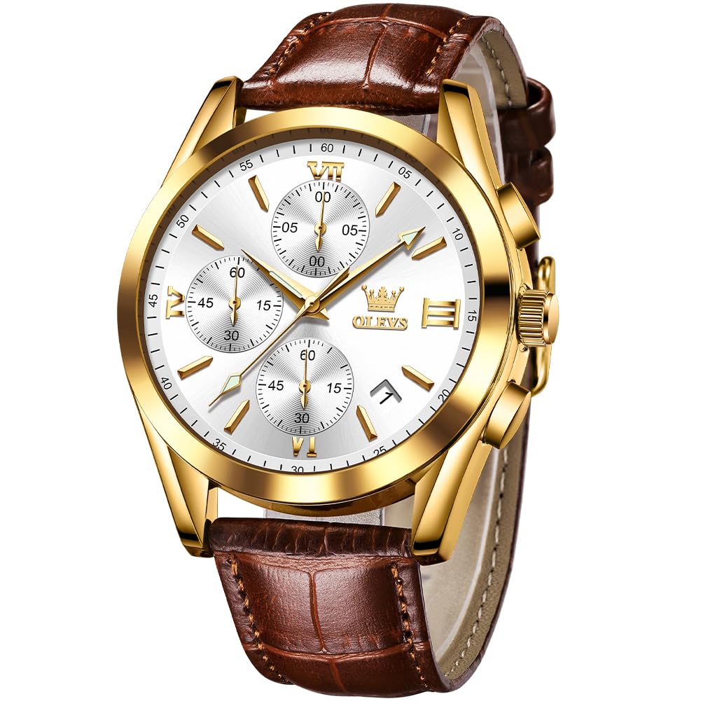 HOTOLEVS Mens Watches Stylish Chronograph Waterproof Luminous Silicon Strap Multifunction Watches for Men Business Men Wrist Watch