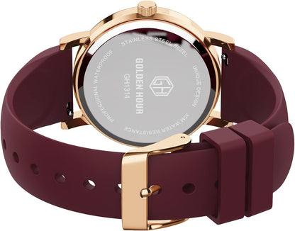 HOTGOLDEN HOUR Waterproof Nurse Watch for Medical Professionals, Students Women Men - Military Time Luminouse Easy Read Dial, 24 Hour with Second Hand, Colorful Silicone Band
