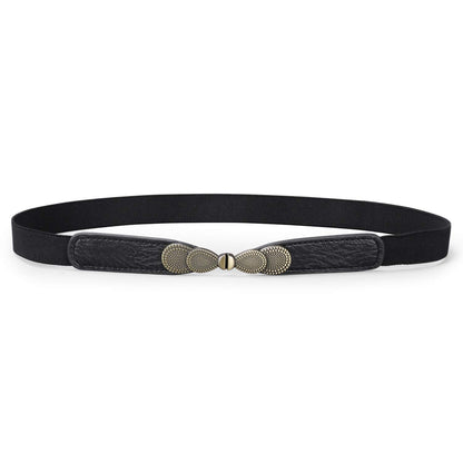 HOTJASGOOD Women Skinny Elastic Stretch Belt for Dresses Retro Ladies Waist Vintage Thin Belt