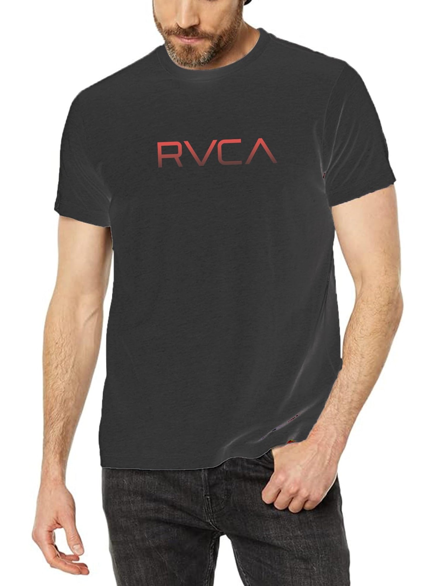 HOTRVCA Mens Short Sleeve Lightweight Lounge Crew Tee Loungewear Crew Neck