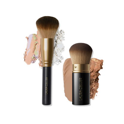 HOTLAURA GELLER NEW YORK Cosmetic Professional Makeup Brushes - Cruelty-Free 02 Retractable Angled Kabuki Brush