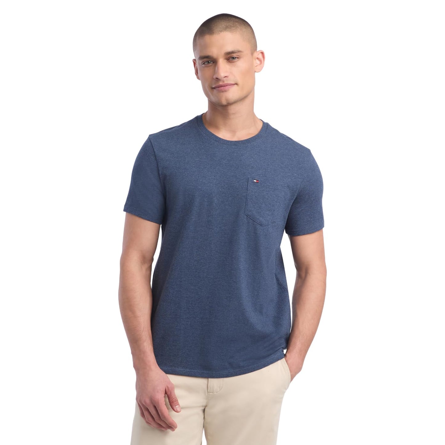 HOTTommy Hilfiger Men's Essential Short Sleeve Cotton Crewneck Pocket T-Shirt
