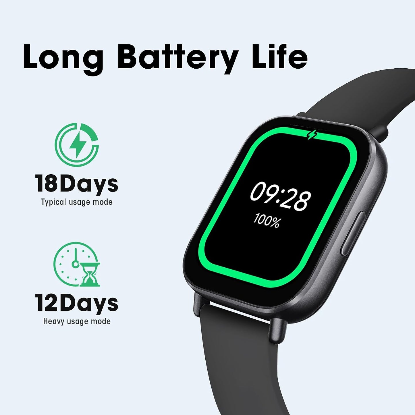 HOTXiaomi Redmi 5 Active Smart Watch, Step Counter Watch for Women Men with 2" LCD Large Display, 140 Sports Modes, 5ATM Waterproof (Active-Midnight Black)