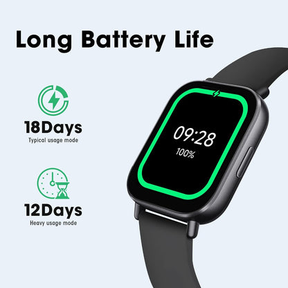 HOTXiaomi Redmi 5 Active Smart Watch, Step Counter Watch for Women Men with 2" LCD Large Display, 140 Sports Modes, 5ATM Waterproof (Active-Midnight Black)