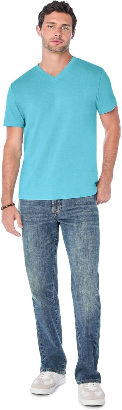HOTLucky Brand Men's Venice Burnout V Neck Tee