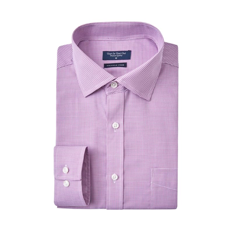 HOTYear In Year Out Wrinkle Free Dress Shirt for Men Regular Fit Long Sleeve Wrinkle Resistant Shirt
