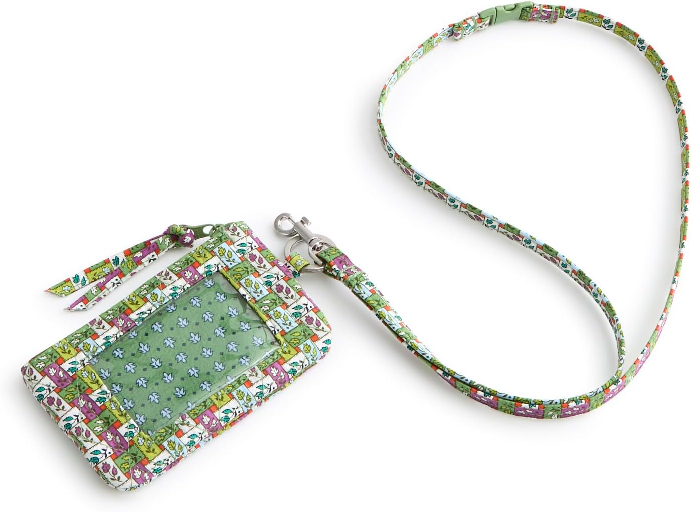 HOTVera Bradley womens Premium Cotton Zip Id Pouch W/Breakaway Lanyard