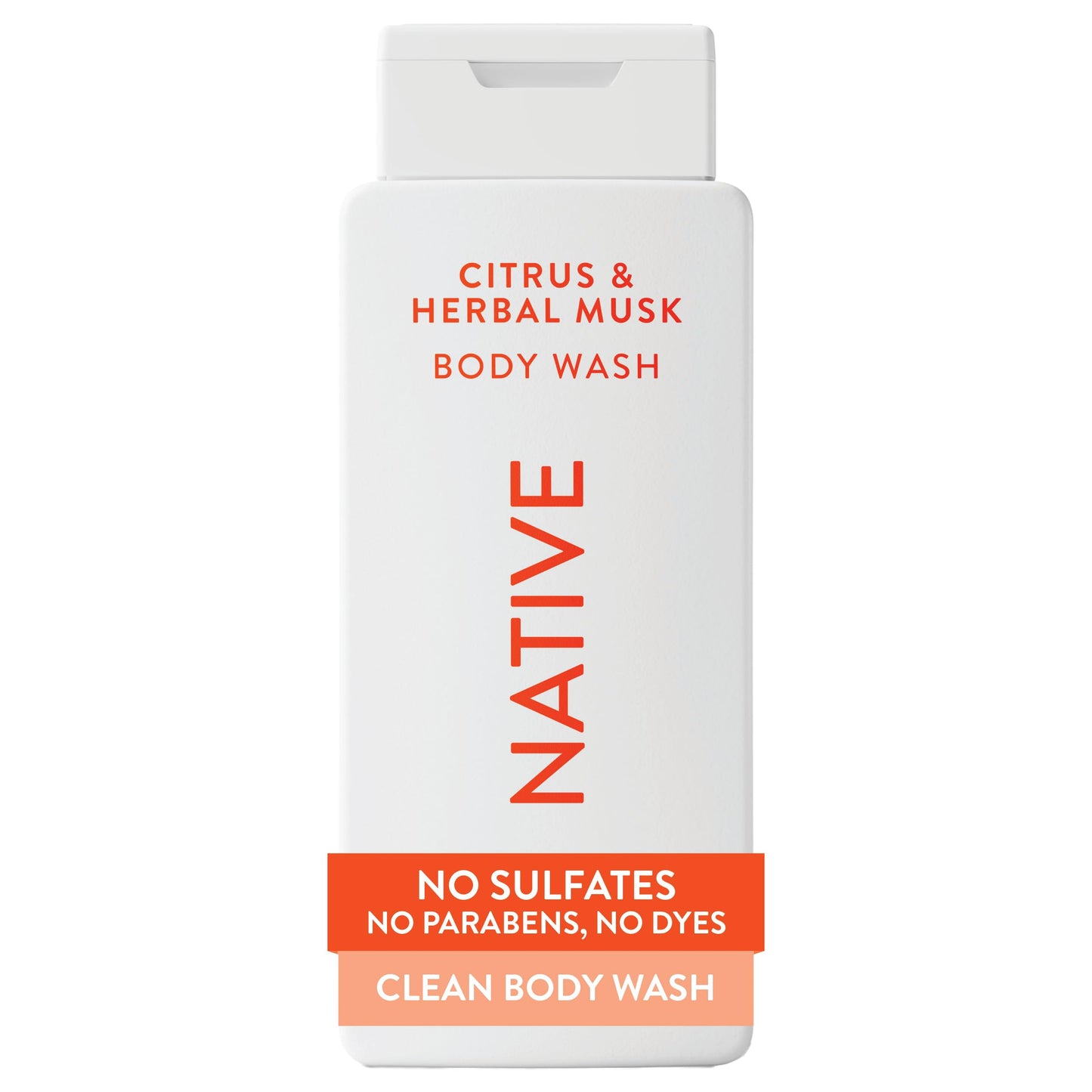 HOTNative Clean Body Wash, Gentle & pH-balanced for Sensitive Skin, 24-Hr Freshness for Men & Women, Vegan & Cruelty-Free, Free of Sulfates, Parabens & Phthalates, Sea Salt & Cedar, 18 fl oz
