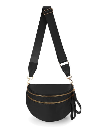 HOTFEIBOON Spacious Nylon Crossbody Bag Bum Bag Handbags Wallets Purses Trendy Shoulder Bag for Women