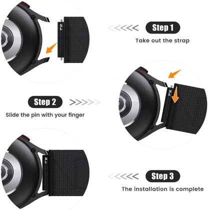 HOTRugged Nylon Sport Watch Band 20mm 22mm Quick Release Watch Strap Mountaineering Style Replacement Watch Strap 5 Colors (Black/Army Green/Navy blue/Grey/Orange) for Men Big Wrist