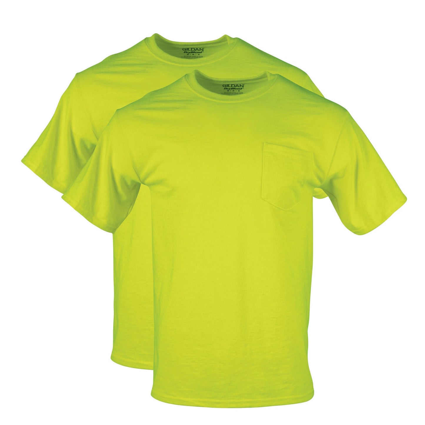 HOTGildan Unisex Adult DryBlend Workwear T-Shirts with Pocket, 2-Pack