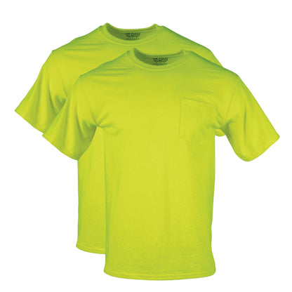 HOTGildan Unisex Adult DryBlend Workwear T-Shirts with Pocket, 2-Pack