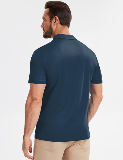 HOTPoriff Mens Polo Shirts Short Sleeve Golf Shirt Dry Fit Athletic T-Shirt Moisture Wicking Top (S-3XL)