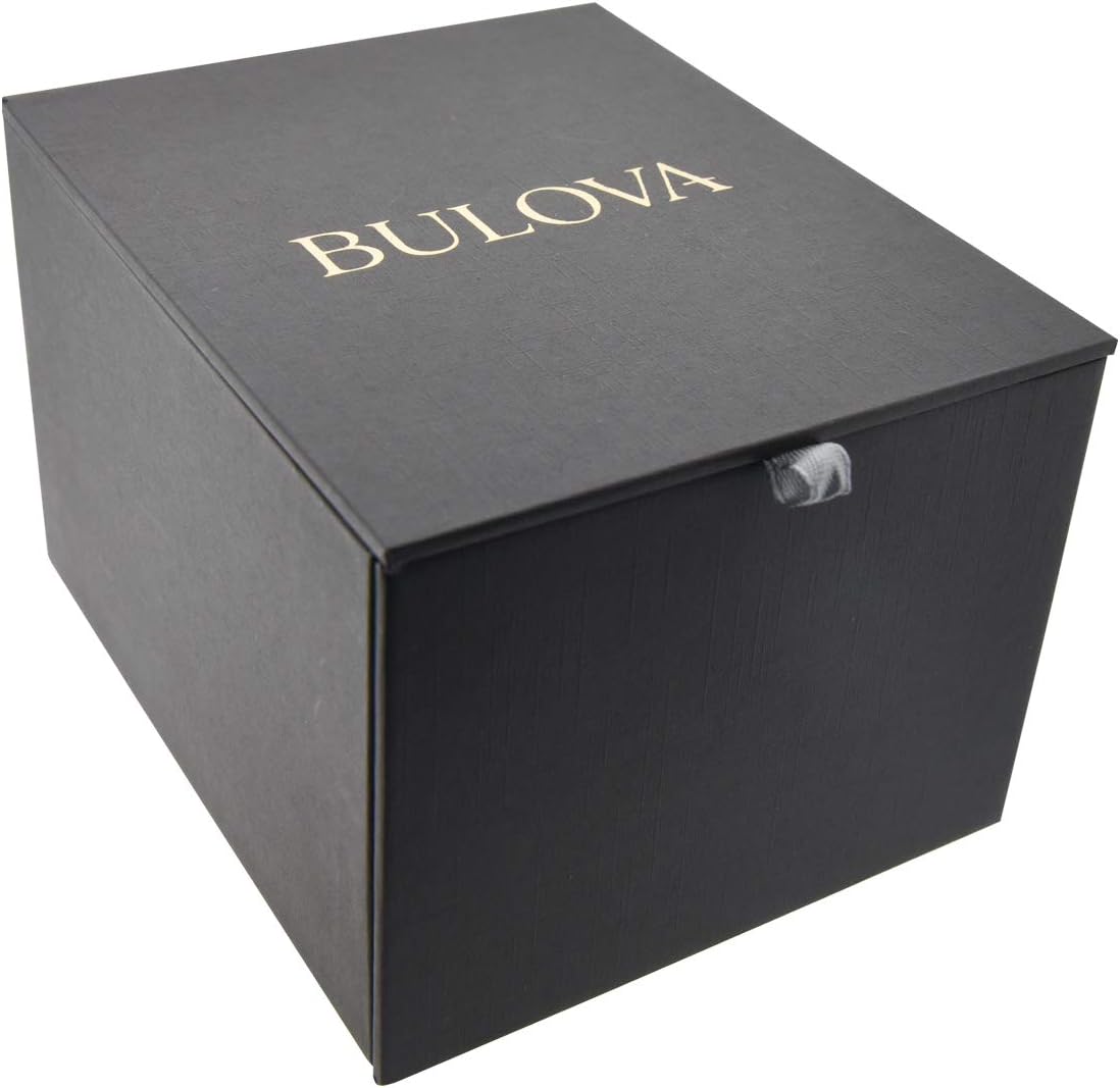 HOTBulova Men's Modern Gold Tone Stainless Steel 3-Hand Calendar Date Quartz Watch, Diamond Dial