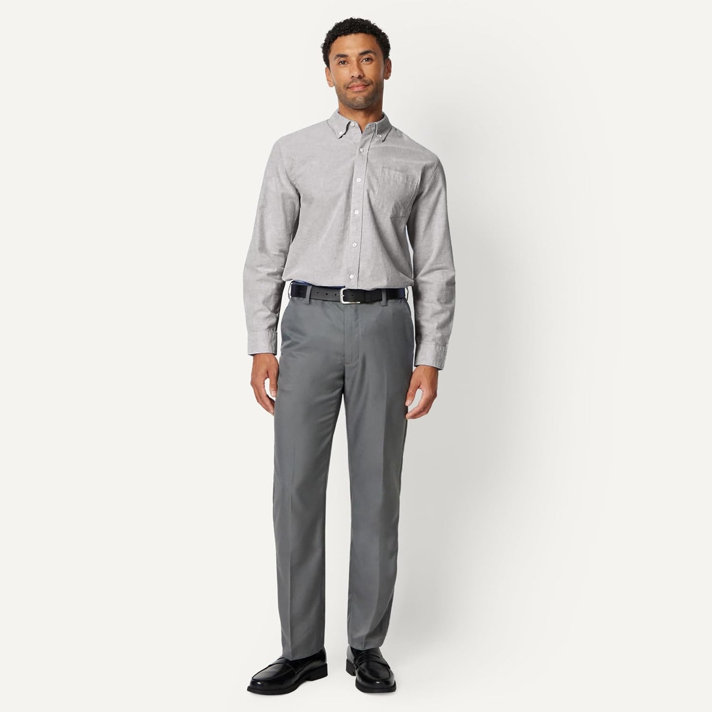 HOTAmazon Essentials Men's Long-Sleeve Pocket Oxford Shirt