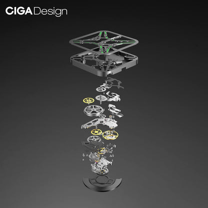 HOTCIGA Design Mechanical Automatic Watch X Series SUV Inspired Anti-Shock Design Sapphire Crystal Analog Skeleton Watches with Silicone Strap Fashion Wrist Accessories Gifts for Men and Women