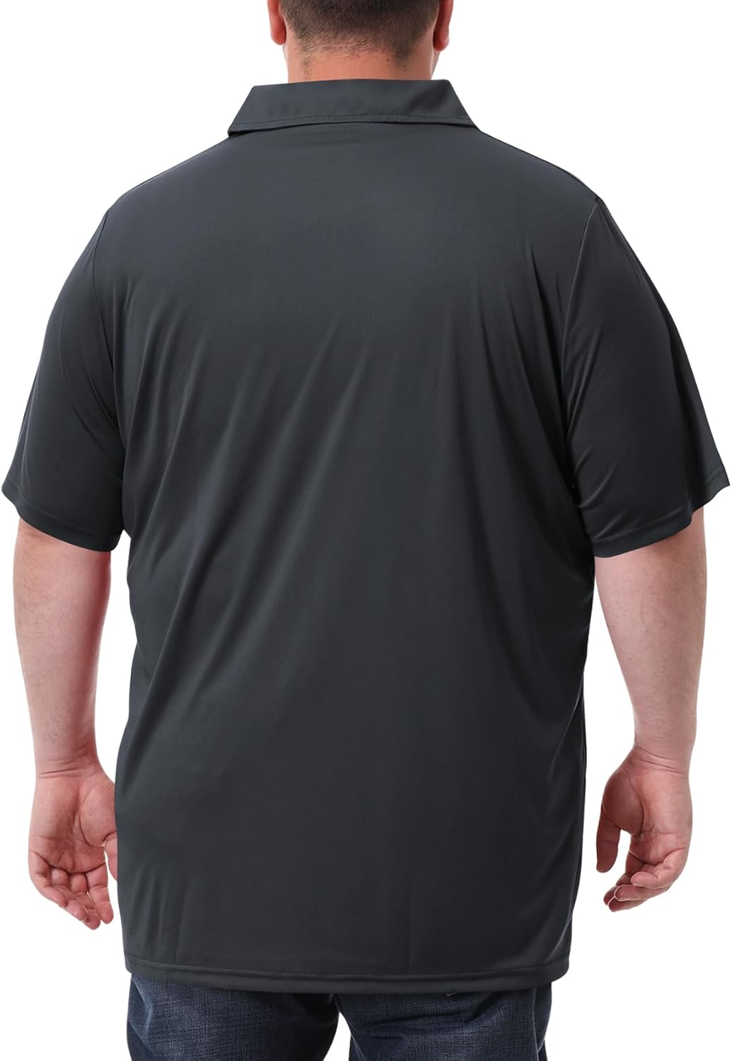 HOTIdtswch Men's Big and Tall Polo Shirts UPF 50+ Casual Work Quick Dry Short Sleeve Collared Golf Shirt（XL-8XL）
