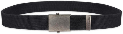 HOTColumbia Men's Military Plaque Buckle Fabric Belt- One Size 42" Length - Everyday and Outdoor Wear