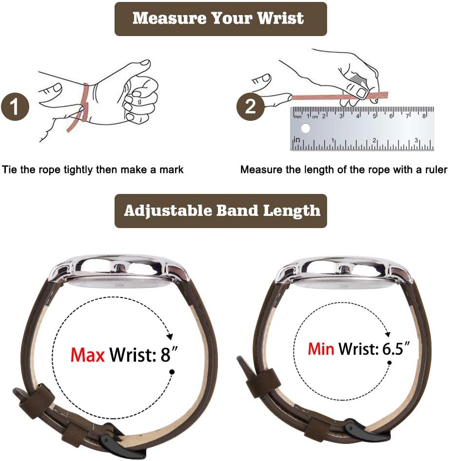HOTRitche Christmas Gift Quick Release Leather Watch Bands Genuine Watch Straps for Men Women Top Grain Leather Watch Strap, White Elephant Gifts, Stocking Stuffers for Men, Father's Day gifts