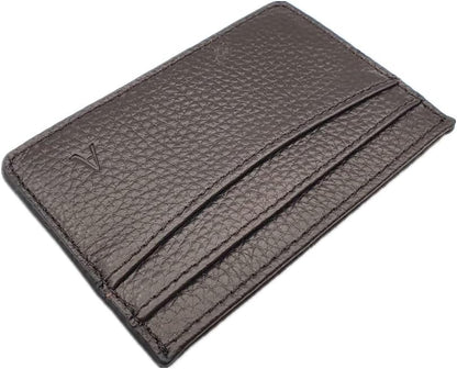 HOTAphrona | Leather 3-Pocket Wallet Slim Card Holder | Leather Card Holder for Men and Women | Leather Card Wallet | Leather Card Case | Luxurious Pocket Slim Card Holder (Orange)